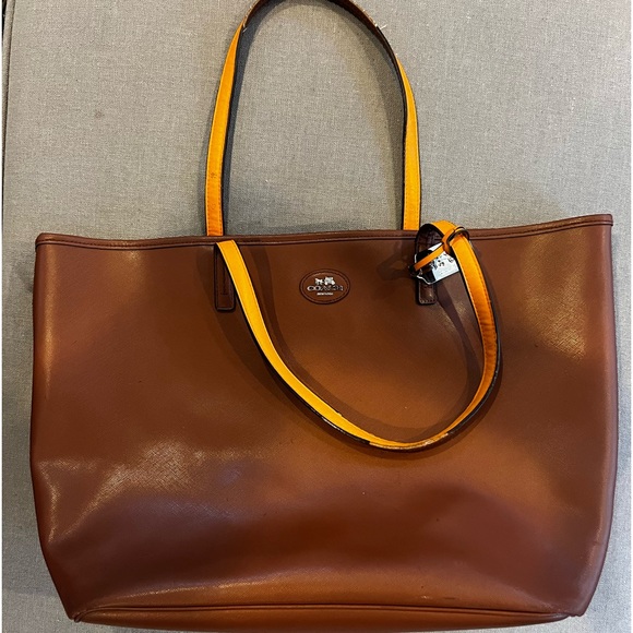 Brown Coach Tote - Picture 1 of 6